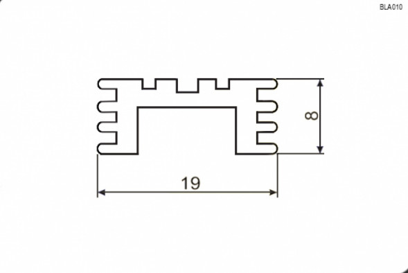 BLA010-50 Радиатор ребристый (черный)