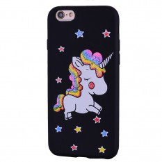 Чехол с единорогом для iPhone 6 / 6S (черный)