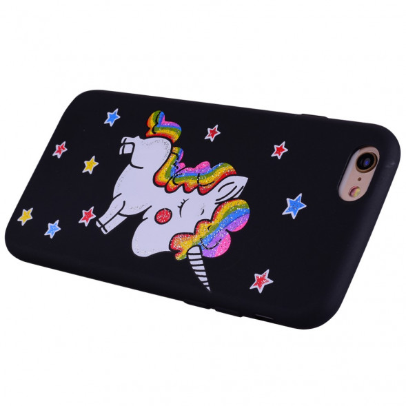 Чехол с единорогом для iPhone 6 / 6S (черный)