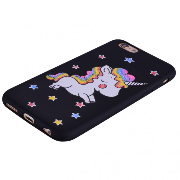 Чехол с единорогом для iPhone 6 / 6S (черный)