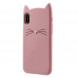 Чехол кошка с усами для iPhone 10, iPhone X (Розовый)