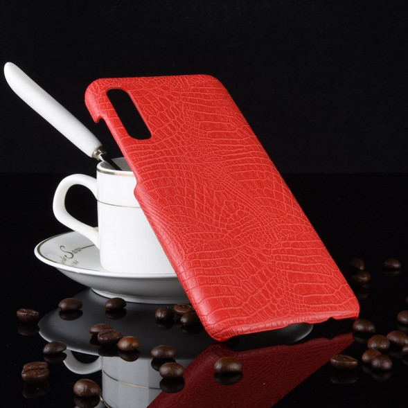 Чехол под крокодиловую кожу для Samsung Galaxy A50 (красный)