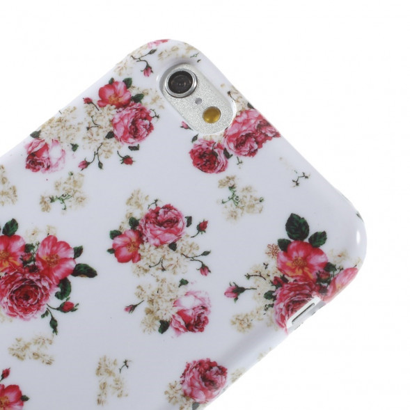 TPU Чехол накладка с рисунком для iPhone 6, 6S (Цветущие розы)