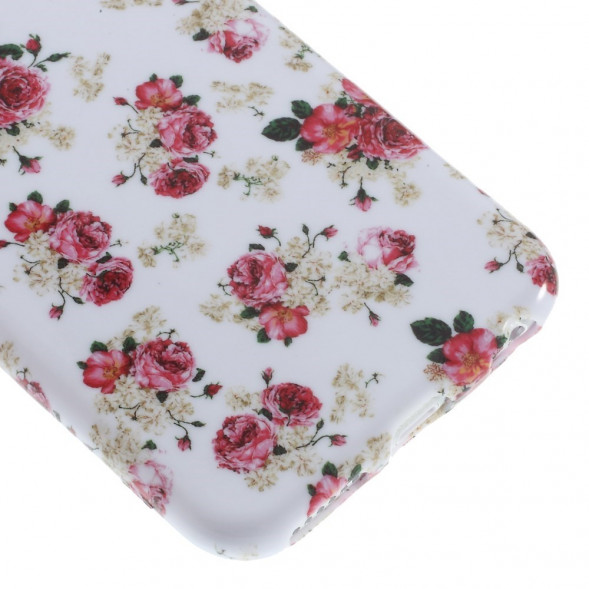 TPU Чехол накладка с рисунком для iPhone 6, 6S (Цветущие розы)