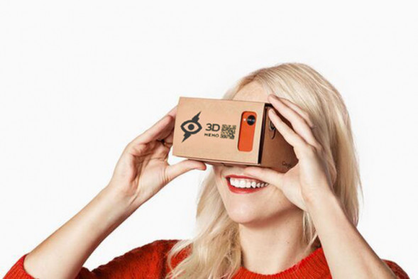 Картонные очки виртуальной реальности MEMO (для смартфонов от 3,5 до 4,7)