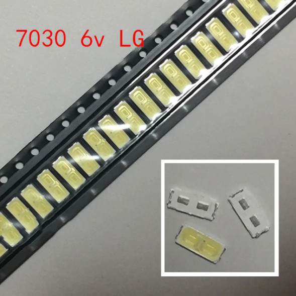 SMD 7030 LED Светодиод холодный белый 6V