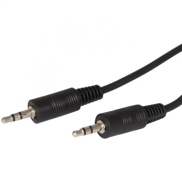 AUX кабель 3.5mm на 3.5mm (черный) 1м