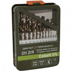 Сверла 211219 Сверла по металлу 1-10 19шт