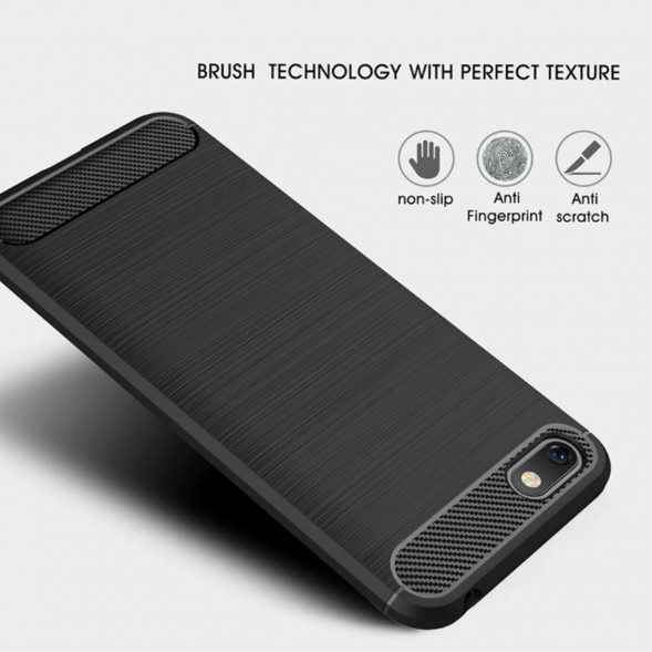 Чехол Carbon Fibre для Huawei Y5 Prime (2018) / Huawei Honor 7A (DUA-L22) (черный)