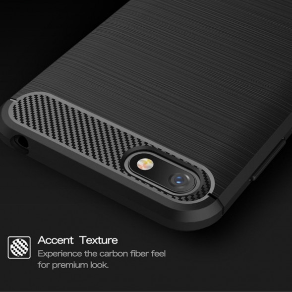 Чехол Carbon Fibre для Huawei Y5 Prime (2018) / Huawei Honor 7A (DUA-L22) (черный)