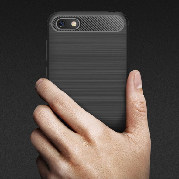 Чехол Carbon Fibre для Huawei Y5 Prime (2018) / Huawei Honor 7A (DUA-L22) (черный)