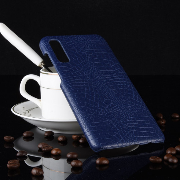 Чехол под крокодиловую кожу для Samsung Galaxy A50 (синий)