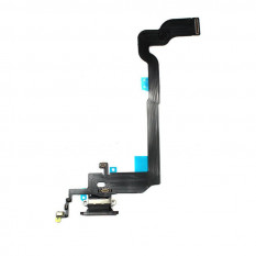 Шлейф для iPhone X с разъемом зарядки, гарнитуры, микрофон (черный)