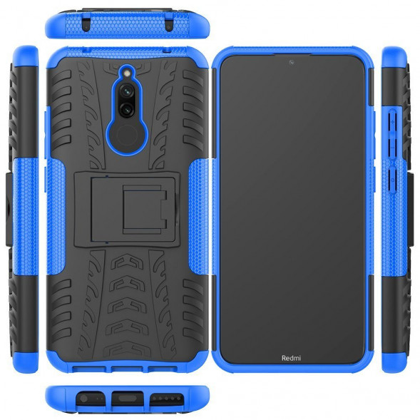 Чехол с подставкой для Xiaomi Redmi 8, Redmi 8A (голубой)