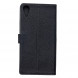 Кожаный чехол книжка с визитницей для HTC Desire 828 (Черный)