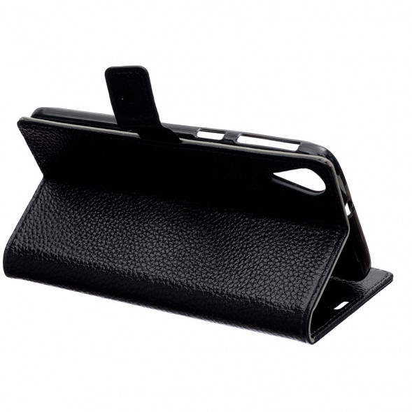 Кожаный чехол книжка с визитницей для HTC Desire 828 (Черный)