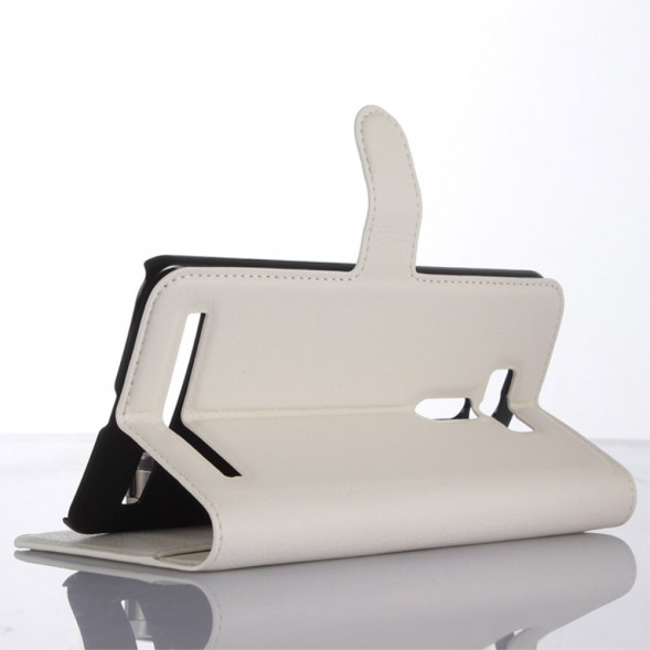 Чехол книжка с визитницей для Asus Zenfone 2 Laser ZE601KL (Белый)