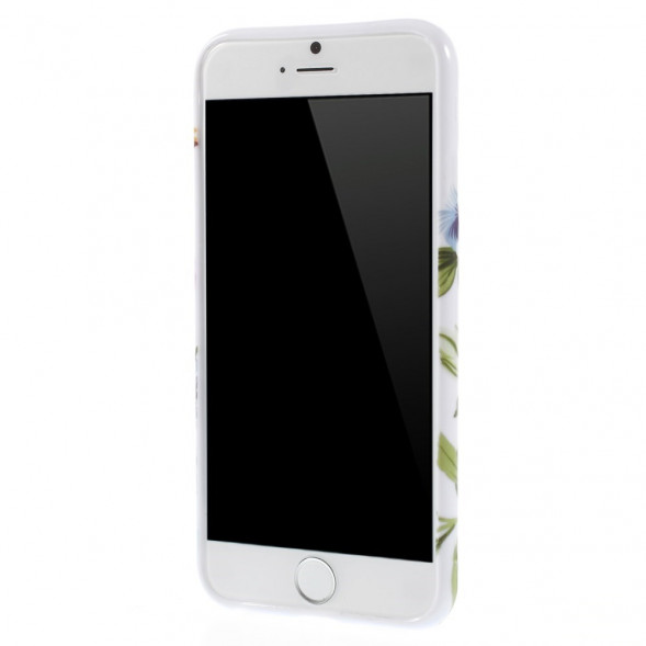 TPU Чехол накладка с рисунком для iPhone 6, 6S (Цветы)