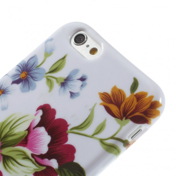 TPU Чехол накладка с рисунком для iPhone 6, 6S (Цветы)