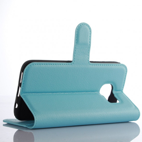 Чехол книжка с визитницей для Samsung Galaxy S7 (SM-G930) (Голубой)