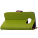 Чехол книжка с застежкой цветок для Samsung Galaxy S7 Edge G935 (Зеленый)