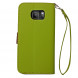 Чехол книжка с застежкой цветок для Samsung Galaxy S7 Edge G935 (Зеленый)