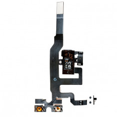 Шлейф аудио-разъёма для iPhone 4S черный с кнопками громкости