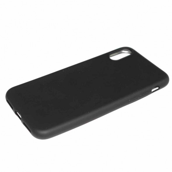 Силиконовый чехол для iPhone 10 Apple iPhone X  (черный матовый)