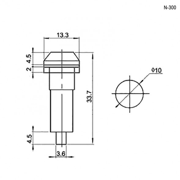 N-300-R Индикаторная лампа в корпусе (красный)