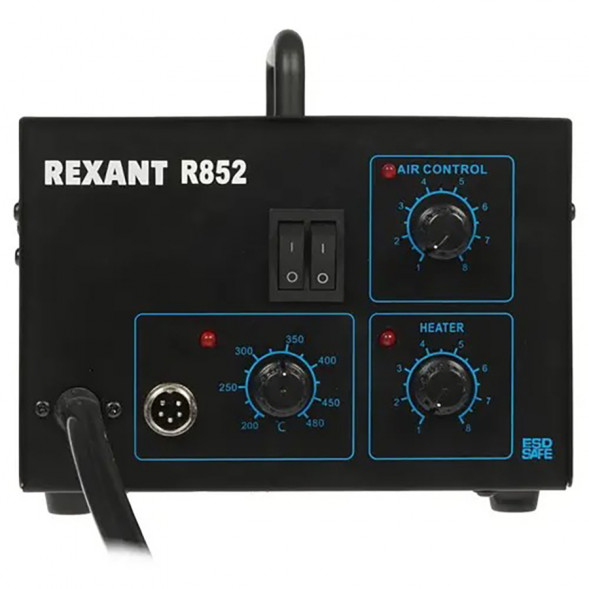 12-0723 2в1 паяльн.термоф.150-480С Паяльная станция (паяльник + фен), модель R852, компрессорная, 100-480C