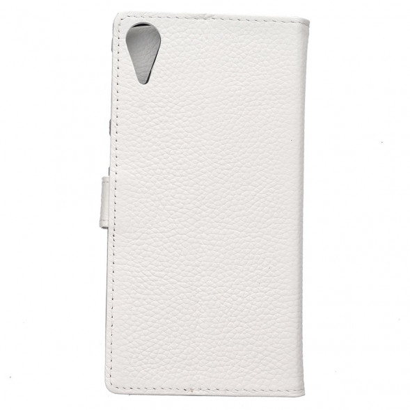 Кожаный чехол книжка с визитницей для HTC Desire 828 (Белый)