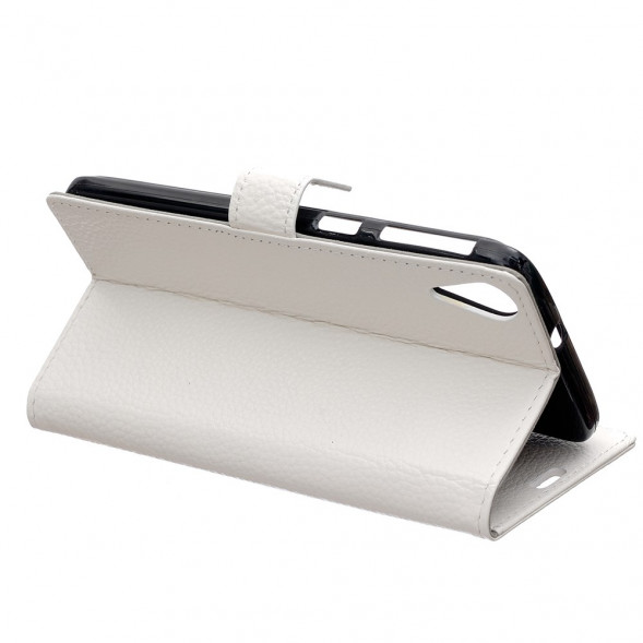 Кожаный чехол книжка с визитницей для HTC Desire 828 (Белый)