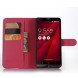 Чехол книжка с визитницей для Asus Zenfone 2 Laser ZE601KL (Малиновый)