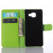 Чехол книжка с визитницей для Samsung Galaxy A3 (2016) SM-A310 (Зеленый)