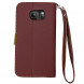 Чехол книжка с застежкой цветок для Samsung Galaxy S7 Edge G935 (Коричневый)