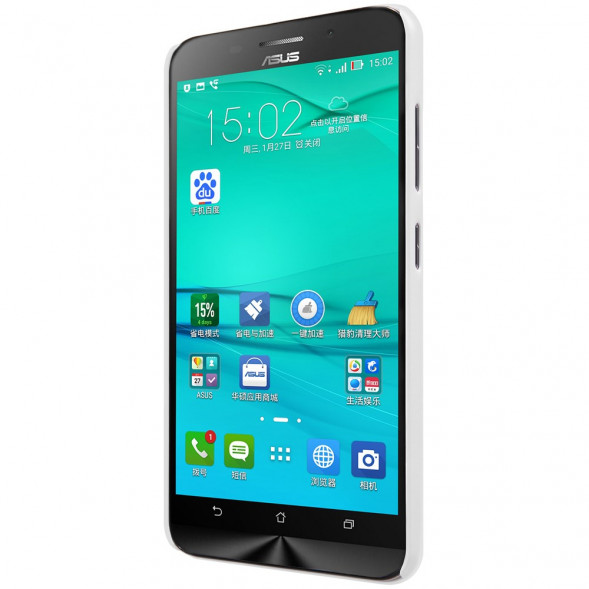 Пластиковый чехол накладка Nillkin для Asus Zenfone Max (ZC550KL) (Белый)