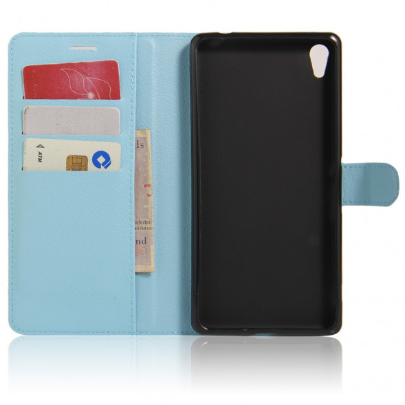 Чехол книжкой с визитницей для Sony Xperia XA Ultra (Голубой)