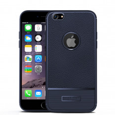 Чехол накладка Litchi для iPhone 6s / 6 (Темно-синий)