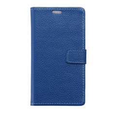 Кожаный чехол книжка с визитницей для HTC Desire 828 (Синий)