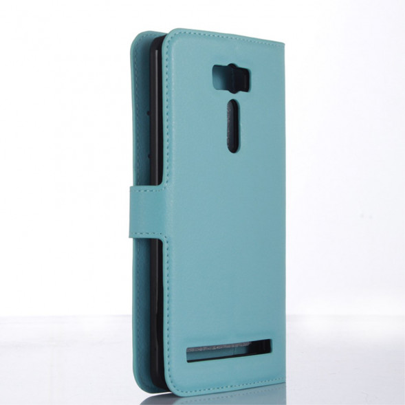 Чехол книжка с визитницей для Asus Zenfone 2 Laser ZE601KL (Голубой)