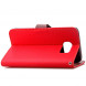 Чехол книжка с застежкой цветок для Samsung Galaxy S7 Edge G935 (Красный)