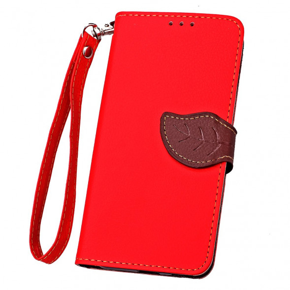 Чехол книжка с застежкой цветок для Samsung Galaxy S7 Edge G935 (Красный)