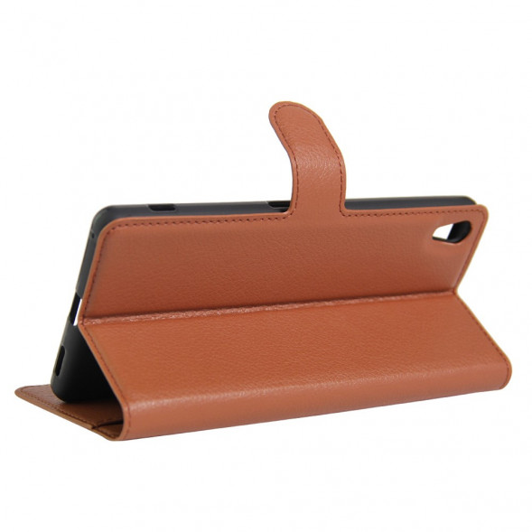 Чехол книжкой с визитницей для Sony Xperia XA Ultra (Коричневый)