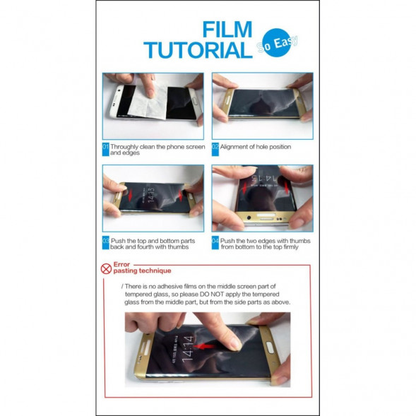 3D Защитное стекло для Samsung S6 Edge SM-G925 (Черное)