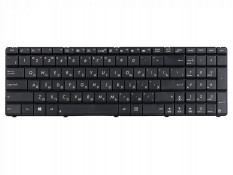 Клавиатура для ноутбука Asus A52, G60, K52, K53, K72 (кнопки сплошные) (Черная)