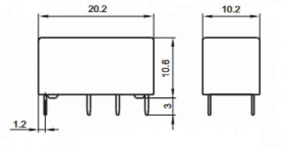 HFD2/005-S-L2-D 3A HONGFA Реле электромагнитное