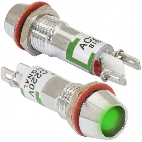 Светодиодная лампочка в корпусе L-615-G 220v (8mm)