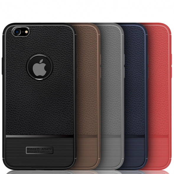 Чехол накладка Litchi для iPhone 6s / 6 (Красный)