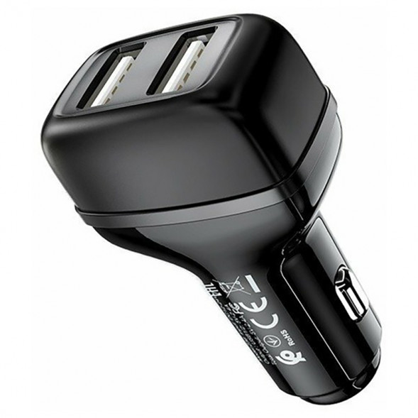 Автомобильное зарядное устройство Hoco Z36 Leader 2USB, 2.4А (Черный)