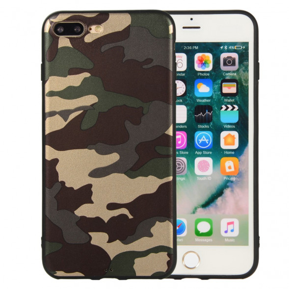 TPU Чехол накладка камуфляж для iPhone 8 Plus, iPhone 7 Plus (зеленый)